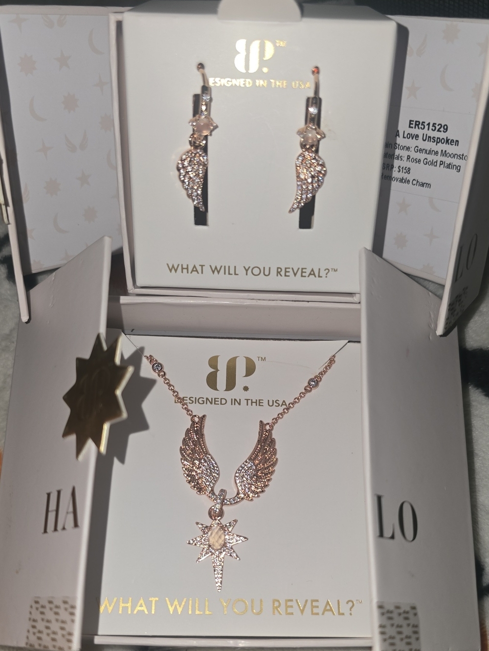 Bomb Party Halo Earrings And Necklace Set